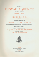 Summa contra gentiles, T15 & vol. index Qualitas 3