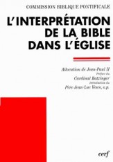 L'Interprétation de la Bible dans l'Église