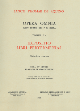 Expositio libri Peryermenias T1