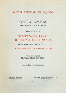 Sentencia libri De sensu (De memoria) T2